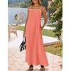 imageZESICA Womens 2025 Summer Boho Sleeveless Maxi Dress Spaghetti Straps Casual Flowy A Line Beach Party Long DressesPeach