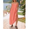 imageZESICA Womens 2025 Summer Boho Sleeveless Maxi Dress Spaghetti Straps Casual Flowy A Line Beach Party Long DressesPeach