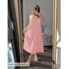 imageZESICA Womens 2025 Summer Boho Sleeveless Maxi Dress Spaghetti Straps Casual Flowy A Line Beach Party Long DressesPink