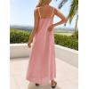 imageZESICA Womens 2025 Summer Boho Sleeveless Maxi Dress Spaghetti Straps Casual Flowy A Line Beach Party Long DressesPink