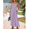 imageZESICA Womens 2025 Summer Boho Sleeveless Maxi Dress Spaghetti Straps Casual Flowy A Line Beach Party Long DressesPurple