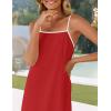 imageZESICA Womens 2025 Summer Boho Sleeveless Maxi Dress Spaghetti Straps Casual Flowy A Line Beach Party Long DressesRed