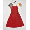 imageZESICA Womens 2025 Summer Boho Sleeveless Maxi Dress Spaghetti Straps Casual Flowy A Line Beach Party Long DressesRed