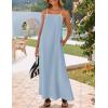 imageZESICA Womens 2025 Summer Boho Sleeveless Maxi Dress Spaghetti Straps Casual Flowy A Line Beach Party Long DressesSky
