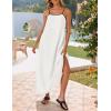 imageZESICA Womens 2025 Summer Boho Sleeveless Maxi Dress Spaghetti Straps Casual Flowy A Line Beach Party Long DressesWhite