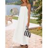 imageZESICA Womens 2025 Summer Boho Sleeveless Maxi Dress Spaghetti Straps Casual Flowy A Line Beach Party Long DressesWhite