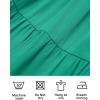 imageZESICA Womens Boho 2025 Summer Square Neck Puff Sleeve Off Shoulder Smocked Tiered Casual A Line Short Mini DressGreen