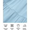 imageZESICA Womens Boho 2025 Summer Square Neck Puff Sleeve Off Shoulder Smocked Tiered Casual A Line Short Mini DressLightblue