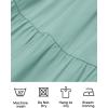 imageZESICA Womens Boho 2025 Summer Square Neck Puff Sleeve Off Shoulder Smocked Tiered Casual A Line Short Mini DressSage