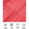 imageZESICA Womens Boho 2025 Summer Square Neck Puff Sleeve Off Shoulder Smocked Tiered Casual A Line Short Mini DressWatermelon