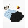 imageZESICA Womens Summer Boho Ruffle Tiered Mini Skirt 2025 High Waist Skorts Flowy Casual Beach ShortsBlack