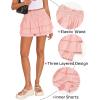 imageZESICA Womens Summer Boho Ruffle Tiered Mini Skirt 2025 High Waist Skorts Flowy Casual Beach ShortsPink