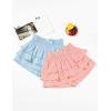 imageZESICA Womens Summer Boho Ruffle Tiered Mini Skirt 2025 High Waist Skorts Flowy Casual Beach ShortsPink