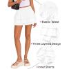 imageZESICA Womens Summer Boho Ruffle Tiered Mini Skirt 2025 High Waist Skorts Flowy Casual Beach ShortsWhite