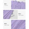 imageZESICA Womens Summer Short Sleeve Tie Front Mini Dress Cute Babydoll Ruffle Pleated A Line Tunic DressesLightpurple