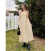 imageZESICA Womens 2025 Summer Sleeveless Square Neck Sundress Casual Long Flowy A Line Beach Vacation Maxi DressesApricot