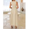 imageZESICA Womens 2025 Summer Sleeveless Square Neck Sundress Casual Long Flowy A Line Beach Vacation Maxi DressesApricot