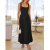 imageZESICA Womens 2025 Summer Sleeveless Square Neck Sundress Casual Long Flowy A Line Beach Vacation Maxi DressesBlack