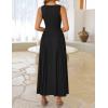 imageZESICA Womens 2025 Summer Sleeveless Square Neck Sundress Casual Long Flowy A Line Beach Vacation Maxi DressesBlack