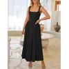 imageZESICA Womens 2025 Summer Sleeveless Square Neck Sundress Casual Long Flowy A Line Beach Vacation Maxi DressesBlack