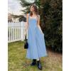imageZESICA Womens 2025 Summer Sleeveless Square Neck Sundress Casual Long Flowy A Line Beach Vacation Maxi DressesBlue