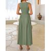imageZESICA Womens 2025 Summer Sleeveless Square Neck Sundress Casual Long Flowy A Line Beach Vacation Maxi DressesGreen