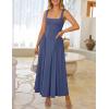 imageZESICA Womens 2025 Summer Sleeveless Square Neck Sundress Casual Long Flowy A Line Beach Vacation Maxi DressesNavy