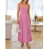 imageZESICA Womens 2025 Summer Sleeveless Square Neck Sundress Casual Long Flowy A Line Beach Vacation Maxi DressesPink
