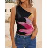 imageZESICA Womens Going Out Tank Top Summer Floral Off Shoulder Slim Fit Y2K Crop Tops Beach Vacation OutfitsBlack