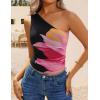 imageZESICA Womens Going Out Tank Top Summer Floral Off Shoulder Slim Fit Y2K Crop Tops Beach Vacation OutfitsBlack