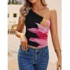 imageZESICA Womens Going Out Tank Top Summer Floral Off Shoulder Slim Fit Y2K Crop Tops Beach Vacation OutfitsBlack