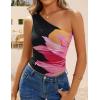 imageZESICA Womens Going Out Tank Top Summer Floral Off Shoulder Slim Fit Y2K Crop Tops Beach Vacation OutfitsBlack