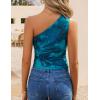imageZESICA Womens Going Out Tank Top Summer Floral Off Shoulder Slim Fit Y2K Crop Tops Beach Vacation OutfitsBlue