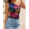 imageZESICA Womens Going Out Tank Top Summer Floral Off Shoulder Slim Fit Y2K Crop Tops Beach Vacation OutfitsPurplered