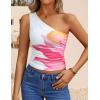 imageZESICA Womens Going Out Tank Top Summer Floral Off Shoulder Slim Fit Y2K Crop Tops Beach Vacation OutfitsWhite