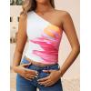 imageZESICA Womens Going Out Tank Top Summer Floral Off Shoulder Slim Fit Y2K Crop Tops Beach Vacation OutfitsWhite
