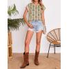 imageZESICA Womens Summer Casual Printed Tops Cap Sleeve Crew Neck Cute Knit Sweaters 2025 Trendy Clothes OutfitsApricot