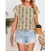 imageZESICA Womens Summer Casual Printed Tops Cap Sleeve Crew Neck Cute Knit Sweaters 2025 Trendy Clothes OutfitsApricot