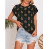 imageZESICA Womens Summer Casual Printed Tops Cap Sleeve Crew Neck Cute Knit Sweaters 2025 Trendy Clothes OutfitsBlack
