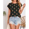 imageZESICA Womens Summer Casual Printed Tops Cap Sleeve Crew Neck Cute Knit Sweaters 2025 Trendy Clothes OutfitsBlack