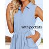 imageZESICA Womens Summer Sleeveless Work Midi Dress 2025 V Neck Casual Swing Office Dresses with PocketsBlue