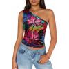 imageZESICA Womens Going Out Tank Top Summer Floral Off Shoulder Slim Fit Y2K Crop Tops Beach Vacation OutfitsPurplered
