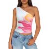imageZESICA Womens Going Out Tank Top Summer Floral Off Shoulder Slim Fit Y2K Crop Tops Beach Vacation OutfitsWhite