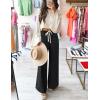 imageZESICA Womens Drawstring High Waist Jeans Loose Fit Wide Leg Straight Baggy Trendy Denim Pants with PocketsBlack