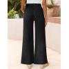 imageZESICA Womens Drawstring High Waist Jeans Loose Fit Wide Leg Straight Baggy Trendy Denim Pants with PocketsBlack