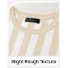 imageZESICA Womens Summer Two Piece Outfits Crop Tank Tops and Wide Leg Pants Striped Lounge Travel Sets Casual TracksuitsApricot