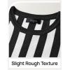 imageZESICA Womens Summer Two Piece Outfits Crop Tank Tops and Wide Leg Pants Striped Lounge Travel Sets Casual TracksuitsBlack