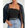 imageZESICA Womens Tube Top 2025 Summer Going Out Strapless Backless Ruched Trendy Tops Asymmetrical Bandeau Cute OutfitsBlack