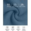 imageZESICA Womens Winter Oversized Sweaters Long Sleeve Color Block Mock Neck Side Slit Comfy Loose Knitted Pullover TopsDusty Blue