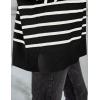 imageZESICA Womens Winter Oversized Sweaters Long Sleeve Color Block Mock Neck Side Slit Comfy Loose Knitted Pullover TopsInk